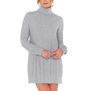 Show Me Your Mumu Montreal Mini Cable Knot Sweater Dress- L